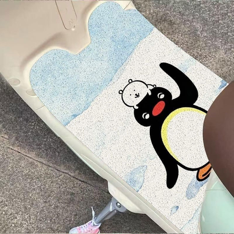 Dropshipping available. Cute and versatile cartoon electric vehicle floor mat, silk loop carpet, waterproof, dirt-resistant, non-slip, easy to clean
