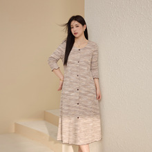 【复古文艺连衣裙】纤莉秀大码女装多巴胺温柔裙子胖mm2025秋新款