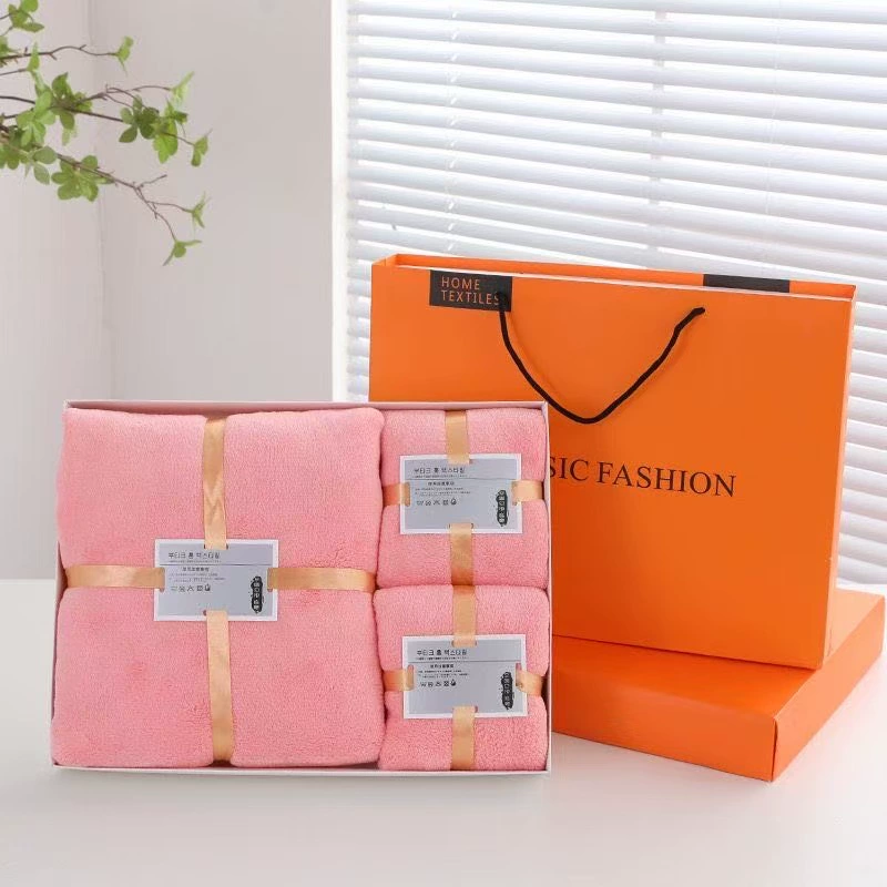 Coral bath towel, custom-made, increased thickness, Birthday gift