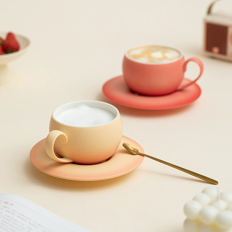 Frosted Ceramic Coffee Cup (Xingxi) 260 ml — Matte Latte Art Cup, Engravable
