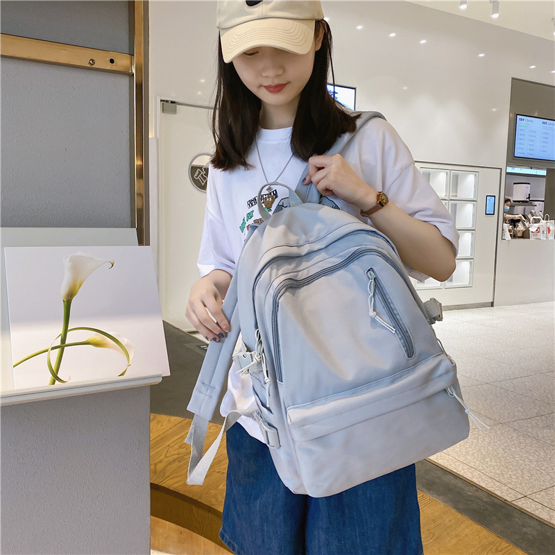 2022 New Korean Version Bright Casual Outdoor Travel Backpack Women's Bag College And High School Student Schoolbag Backpack
