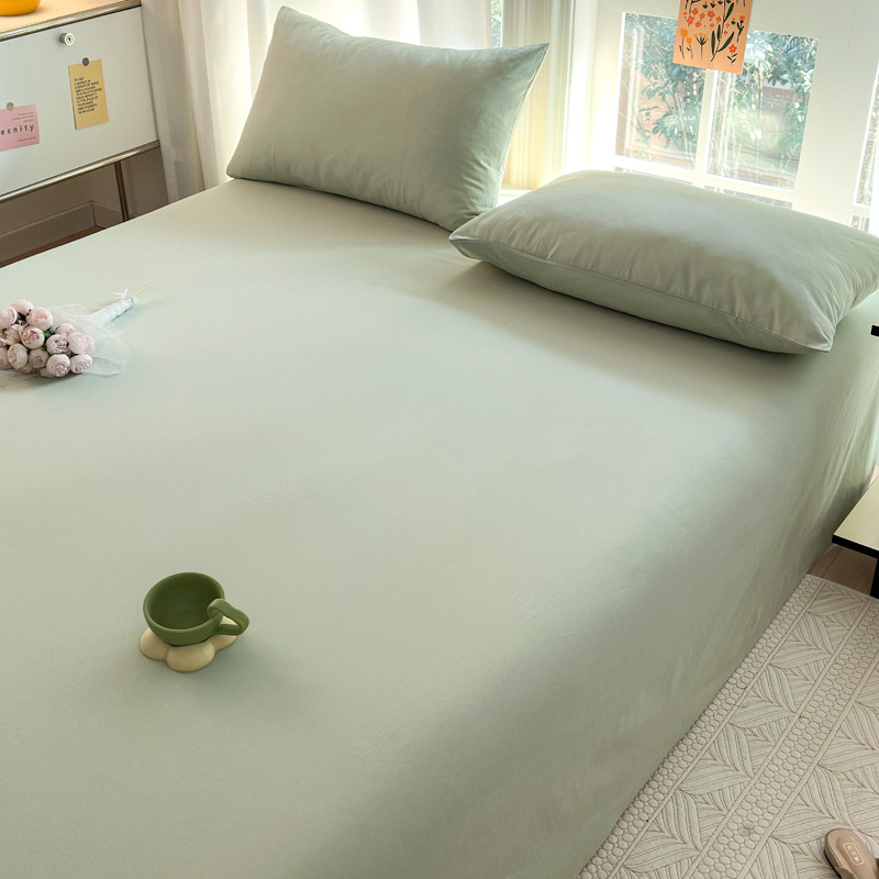 Algodón lavado de algodón verde menta clase A