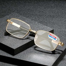 新款水晶玻璃老花镜 时尚方框工艺老花眼镜 防刮耐磨跑江湖石头镜