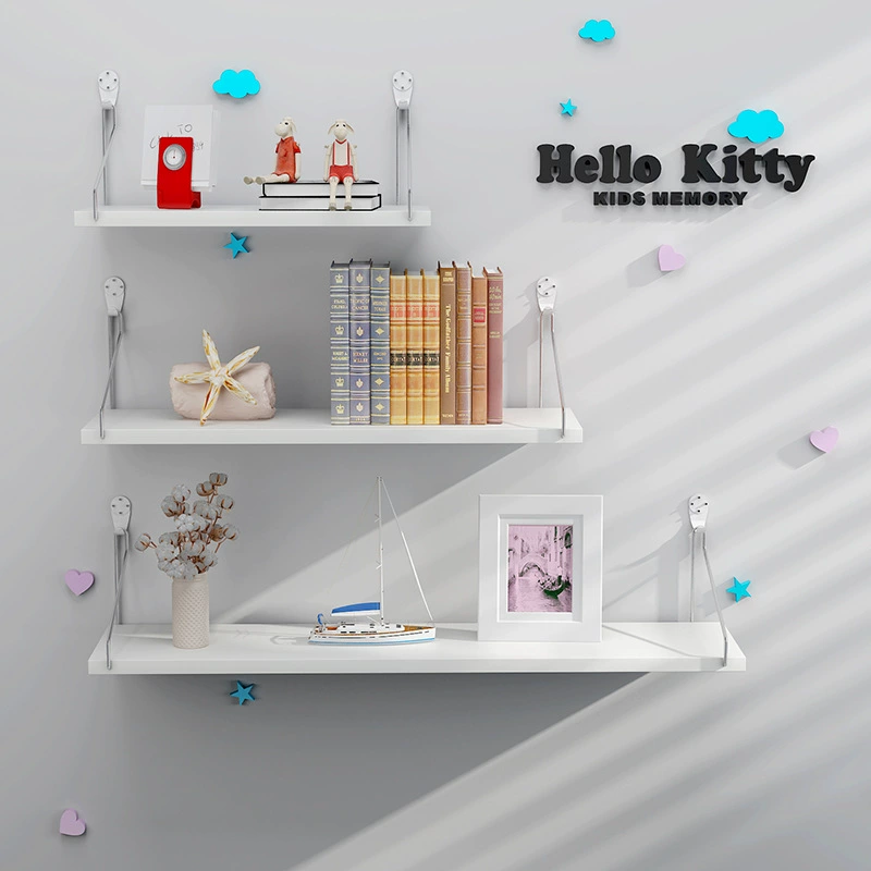 Настенная полка для хранения без сверления, простая современная полка для гостиной, декоративная железная полка для спальни, книжная полка.