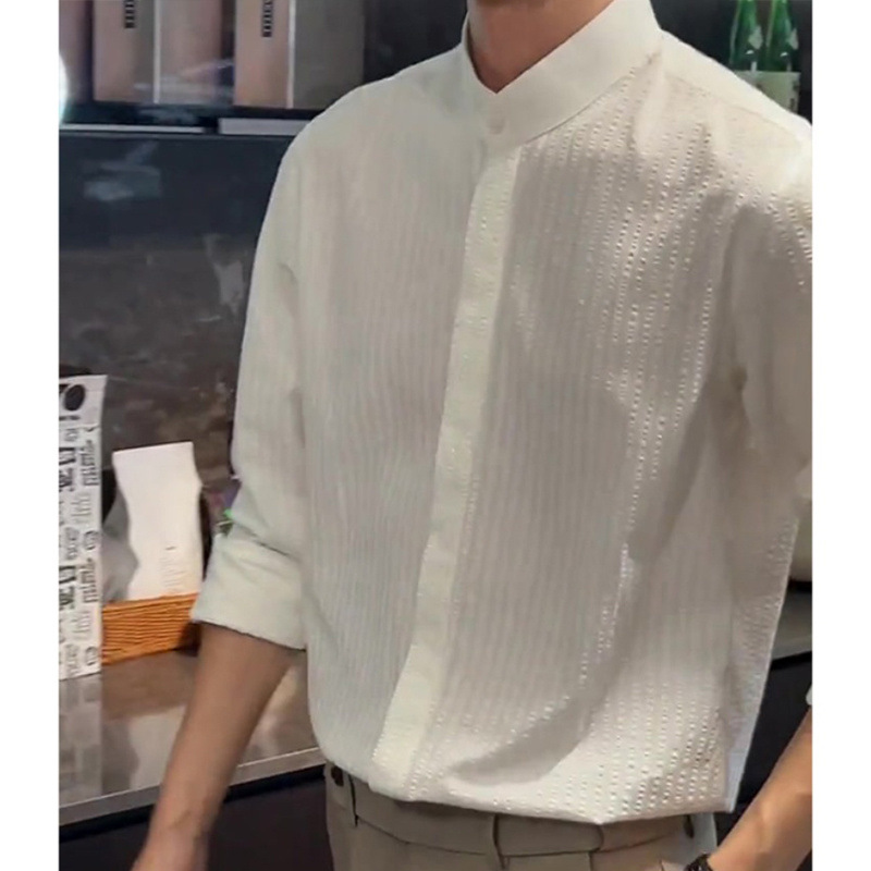 特大碼300斤日系復古條紋襯衫男女裝休閒百搭潮流寬鬆長袖上衣
