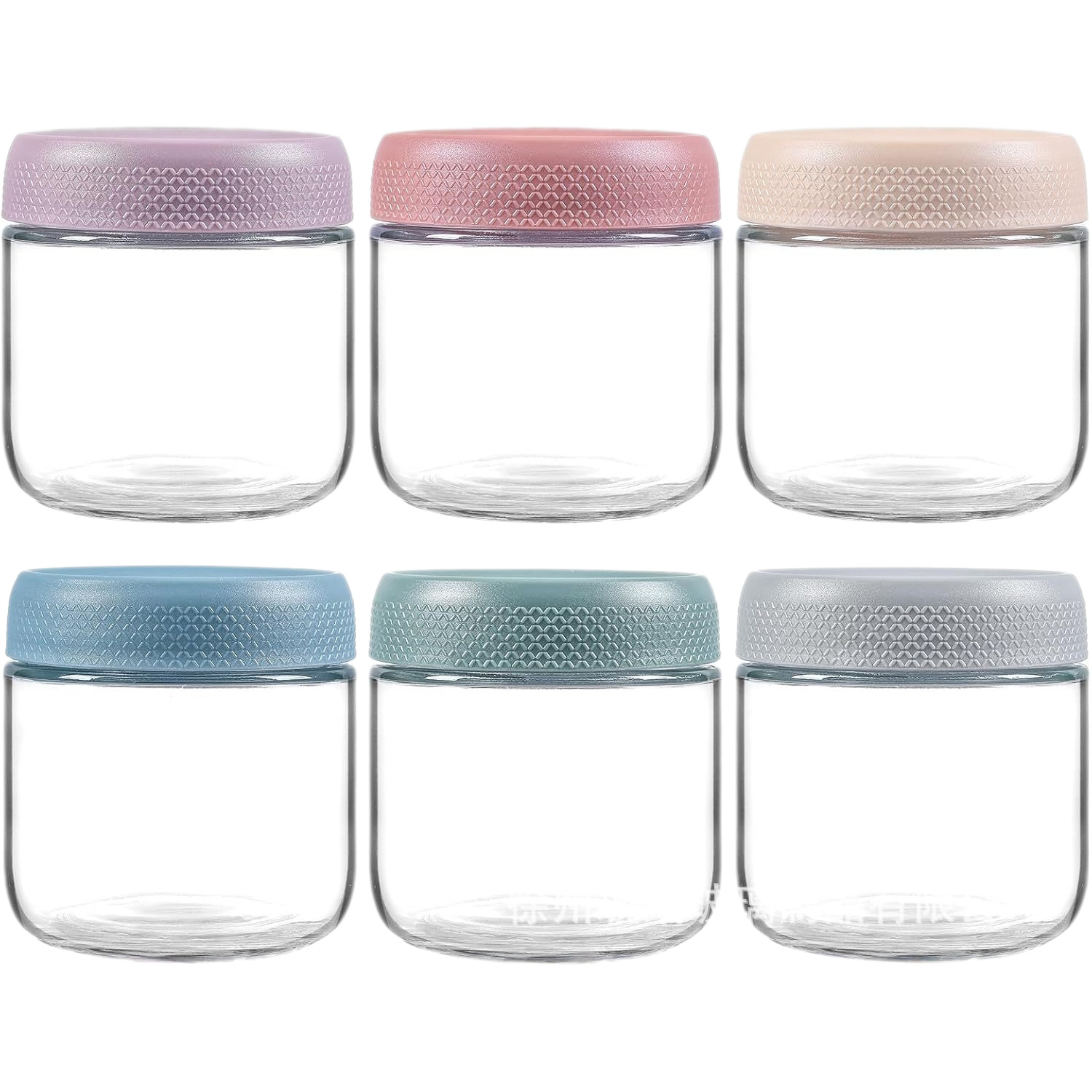 Conjunto de frasco de sellado de vidrio transfronterizo 12 piezas de frasco de almacenamiento de taza de avena a prueba de fugas de cocina de almacenamiento portátil de samason frasco