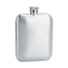 304不锈钢6oz酒壶 随身便携酒壶 户外便携酒壶金属方形酒壶跨境