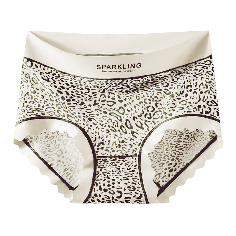 Cebra con estampado de leopardo bragas suaves y sexys mujeres 9A antibacteriano transpirable entrepierna de algodón puro cintura media anti-pellizco cadera calzoncillos para niñas