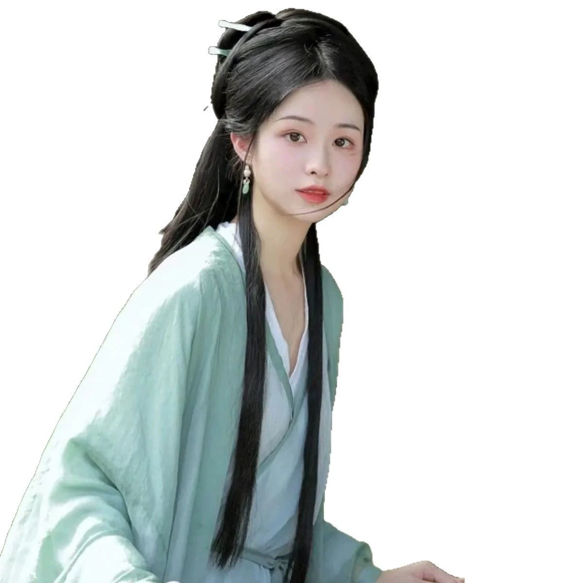 Холодно- и тепло-рукав Hanfu для женщин 2024 новый широкий рукав, сказочная юбка, древний стиль, сказочный свободный костюм