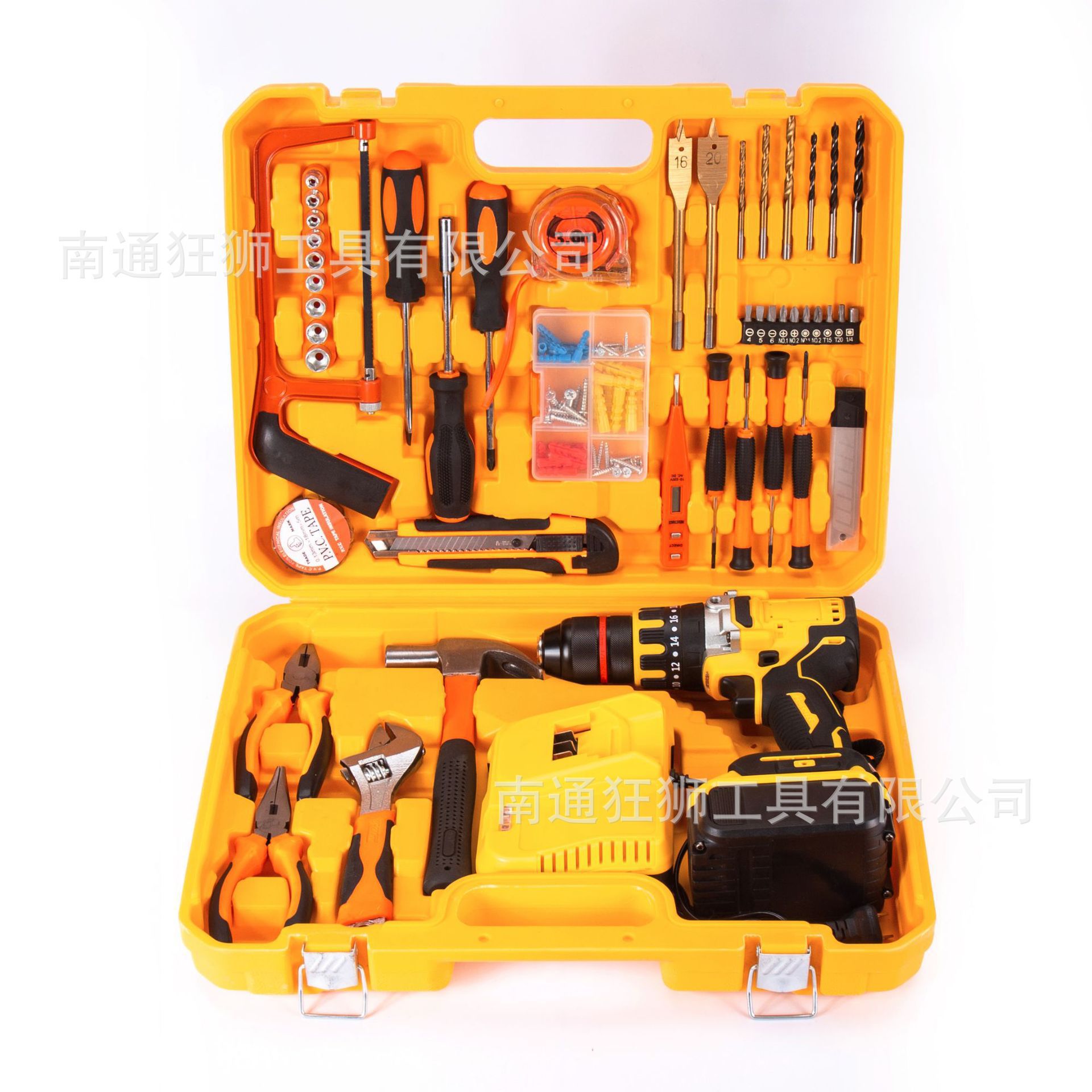 FUENTE Fábrica 21V taladro eléctrico de alta potencia 13MM taladro eléctrico sin escobillas multi-función hielo rompiendo taladro de impacto traje