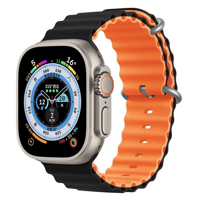 Factory new style for iwatch8 apple s8 watch applewatch9/7 strap two color marine silicone s7 Factory new style for iwatch8 apple s8 watch applewatch9/7 strap two color marine silicone s7