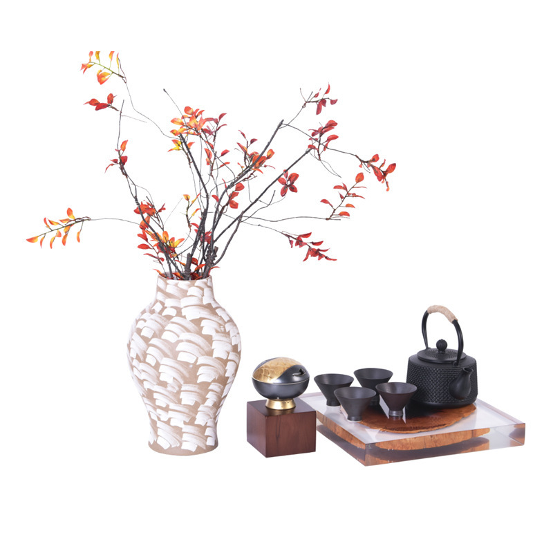 New Chinoiserie Soft Decoration Model Room Acrylic Tray Ceramic Incense Burner Flower Ornaments Living Room Sales Department Matchinginging New Chinoiserie Soft Decoration Model Room Acrylic Tray Ceramic Incense Burner Flower Ornaments Living Room Sales Department Matchinginging