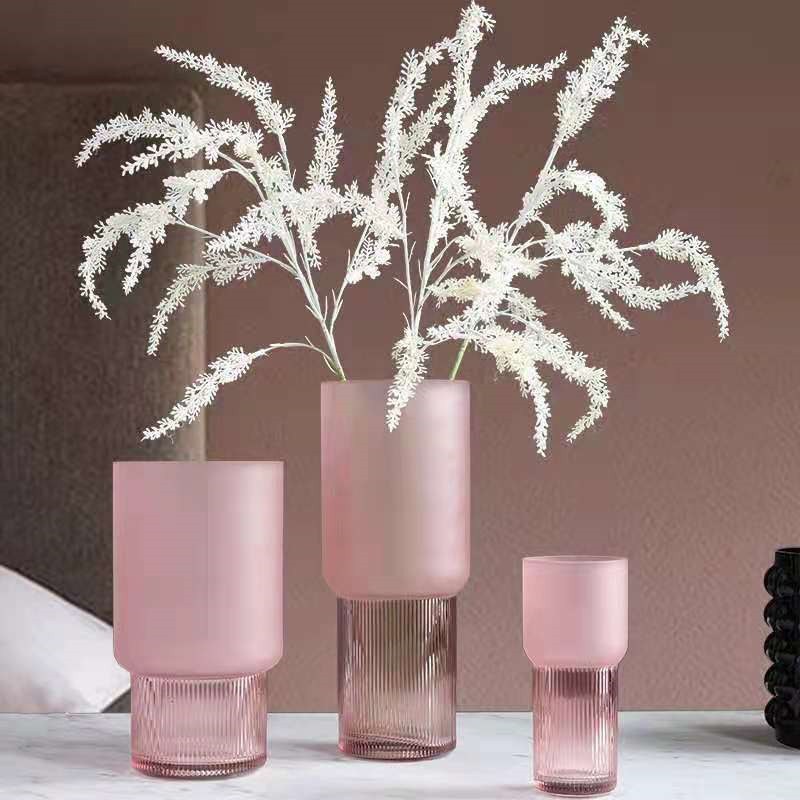 Creative fuchsia glass transparent decorations for living room