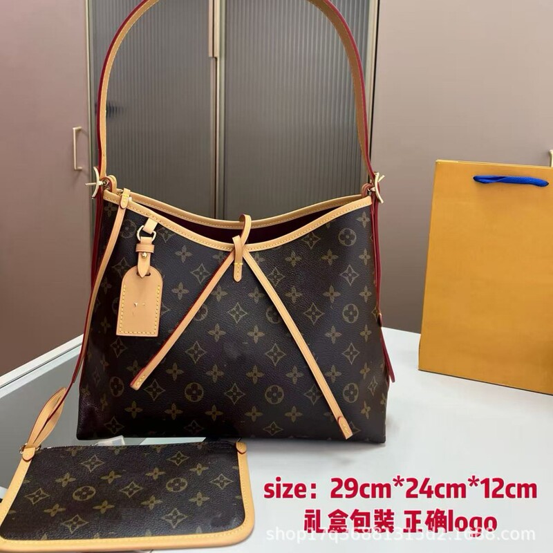 Cross-border, new design, vintage-style carryall bag, high-end French baguette-style leather tote bag, women's shoulder bag
