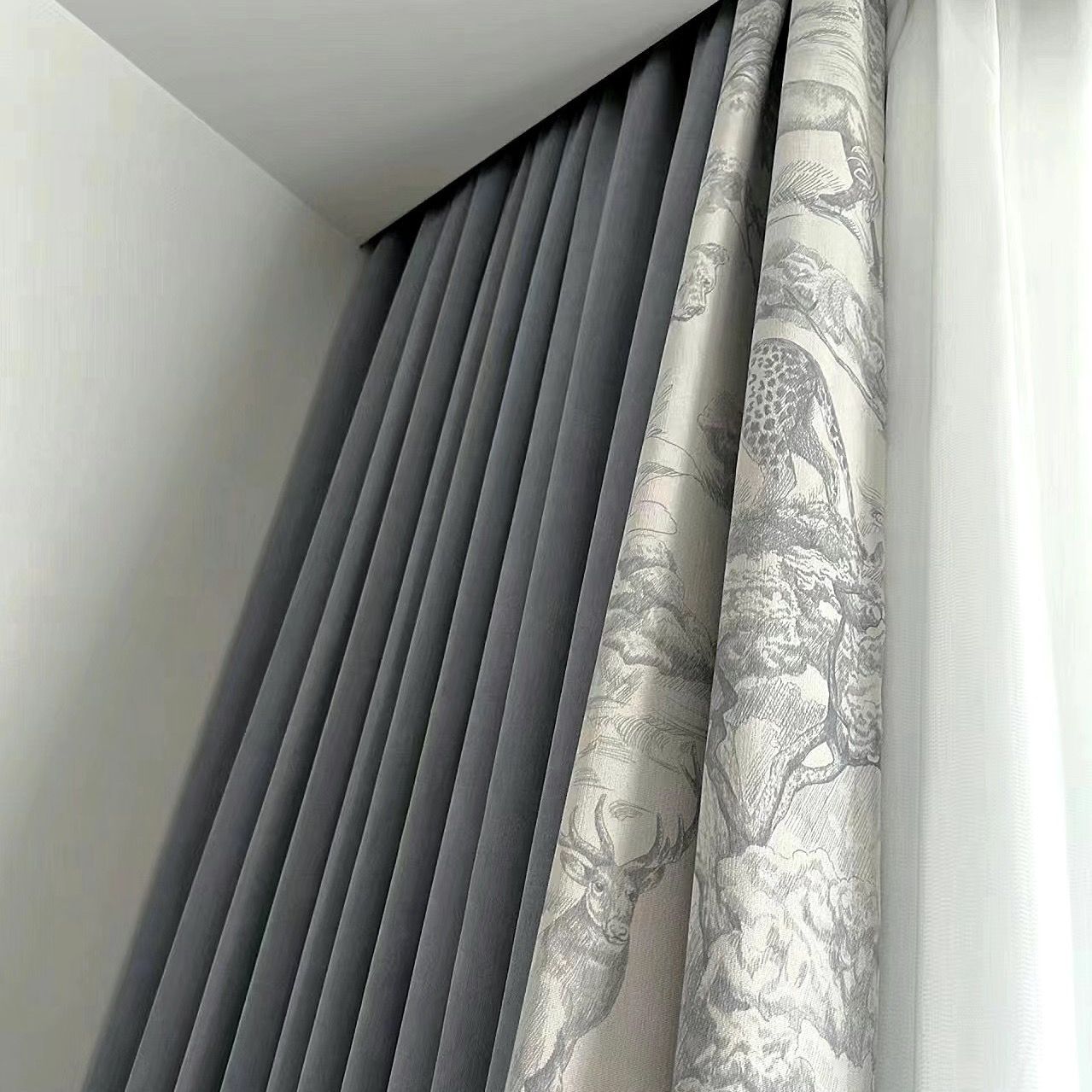 Blue and gray