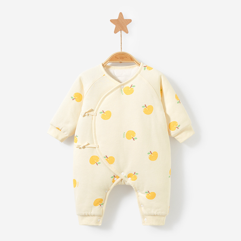 Ropa de bebé recién nacido Primavera, otoño e invierno temprano nacido fino acolchado 0 caliente 3 meses y Shang niño romper traje Bebé Ropa