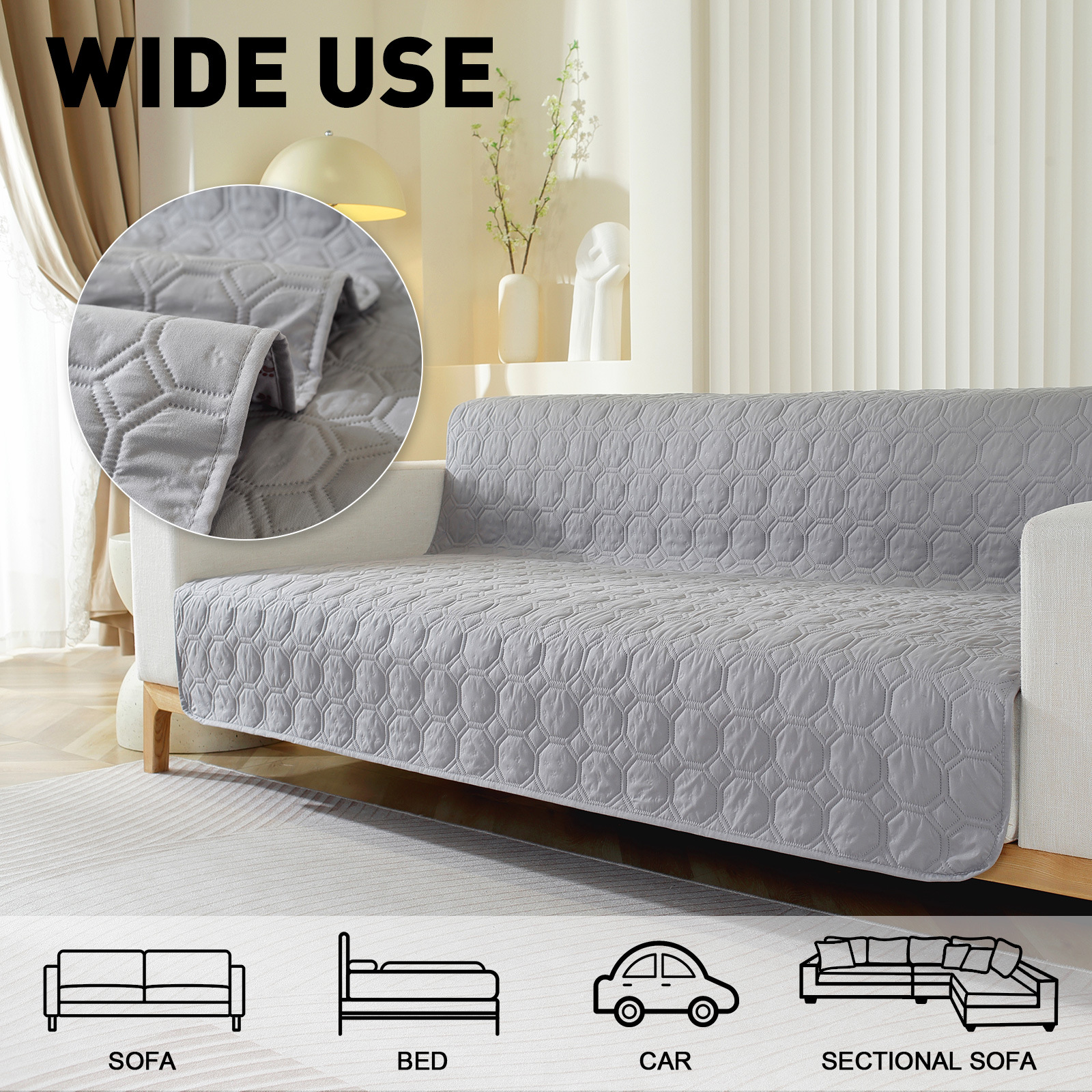 solid color waterproof non leakage non slip and dirt resistant pet sofa cushion universal simple modern pet mattress cover_voghion.com