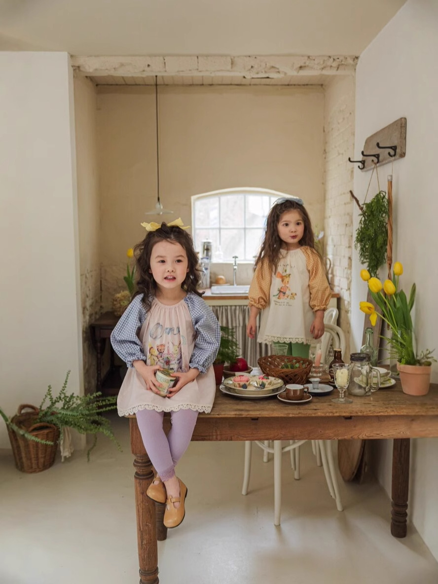 Vestido de niñas leggings set de otoño ropa infantil coreana de otoño 2025 nuevos productos de ropa de bebé ropa de otoño para niños image 1