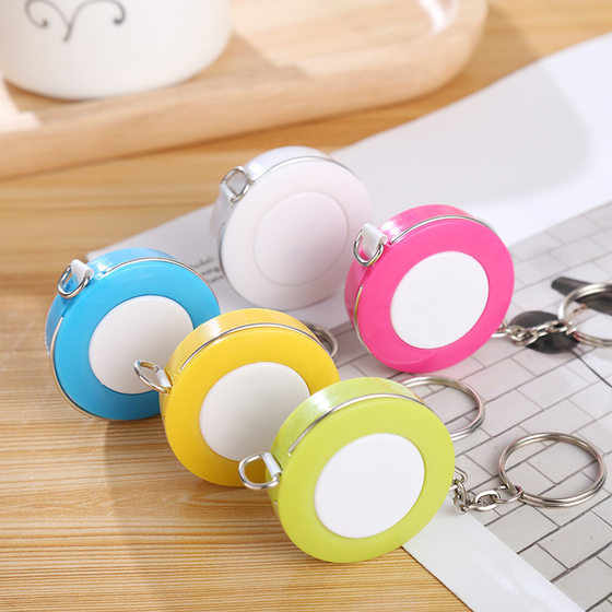 Candy-colored mini tape measure candy-colored keychain tape measure printable LOGO1.5 M measuring ruler small soft ruler