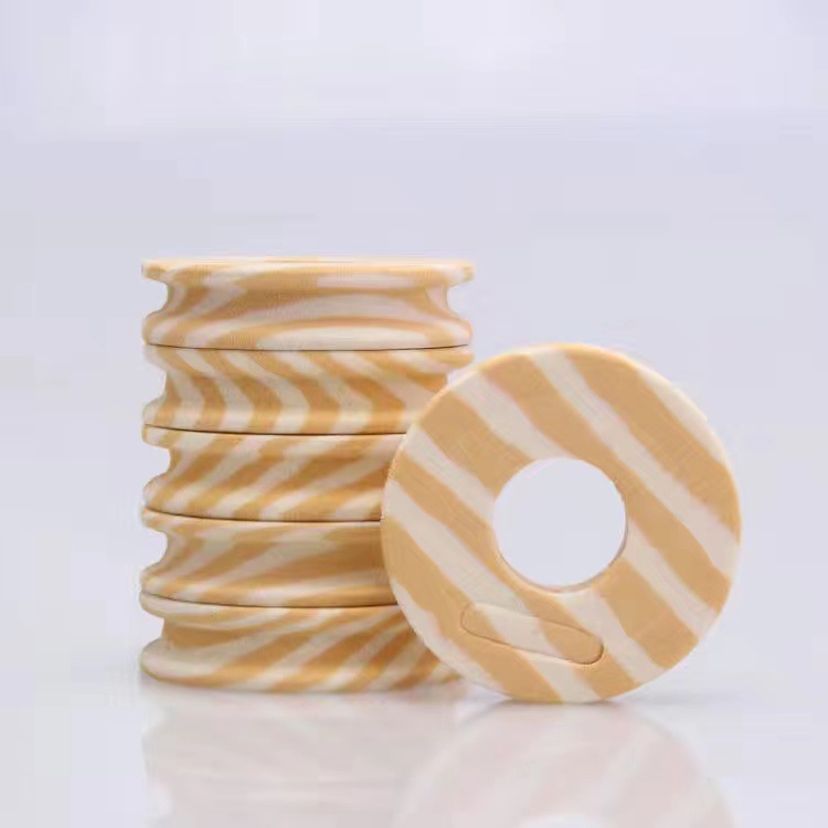 Fábrica de producción al por mayor anillo de espuma de color bobina de grano de madera eje principal bobina de bobinado de grano de madera