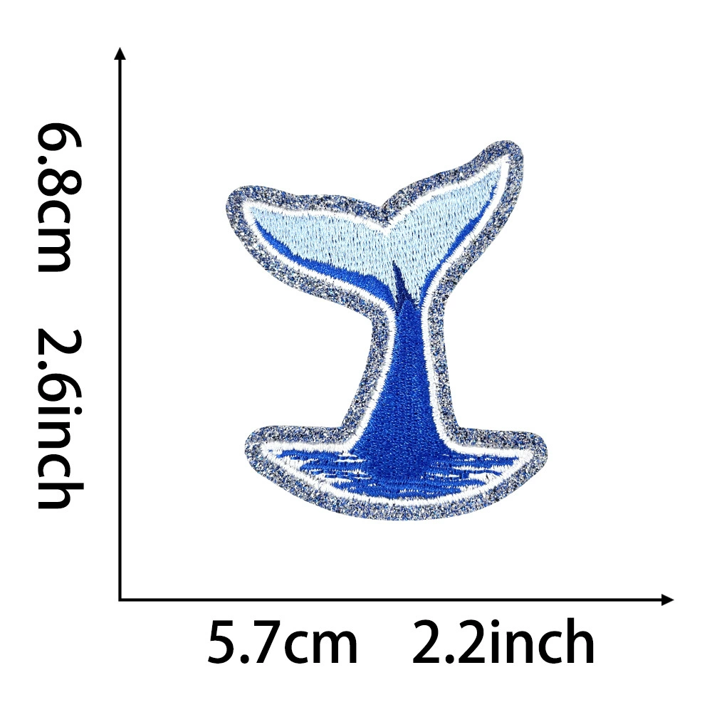 Embroidered Patch Set — Summer Beach & Surf Motifs, Assorted Designs, 6.3×5.1 cm