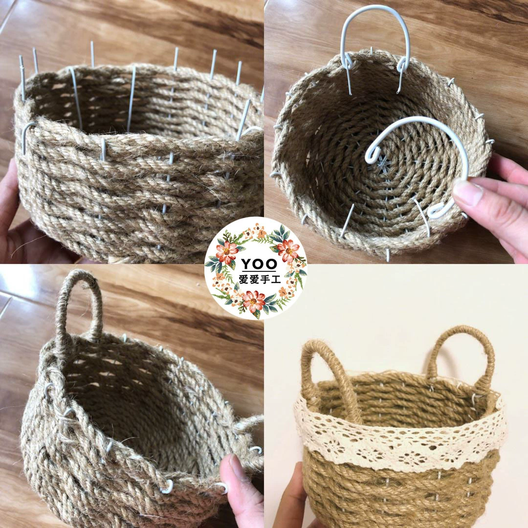 №2 Цветочная лента ручного плета Мейс pot рама для поделок DIY хранения баскетбол рукав Кайланг шерсть зверь и железный винт богатство