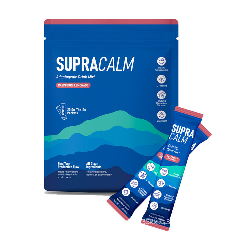 In-stock Supercalm Powdered Calming Magnesium Powder Super Electrolyte Drink Raspberry Powder for cross-border supply