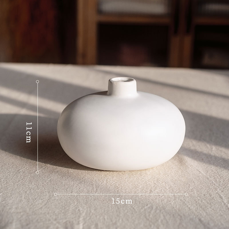 軽豪華クリーム風陶磁器ガラス花瓶置物客間生け花水培花軽贅沢高級感装飾陶缶|undefined