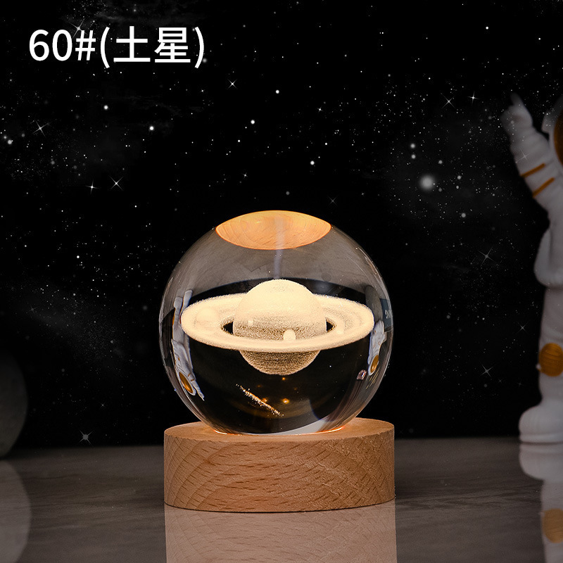 Cielo estrellado luminoso bola de cristal decoración Sol Galaxy Regalo de Cumpleaños luz de la noche regalo del Día de San Valentín de Navidad