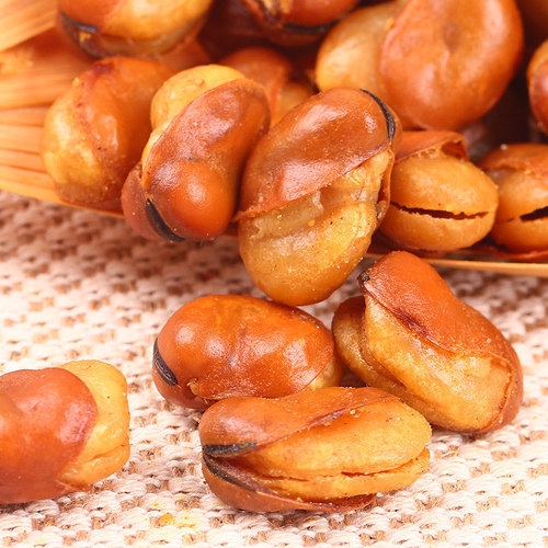Dropshipping Three Squirrels Beef Flavored Orchid Beans 205g/bag Broad Beans Snacks Nuts Roasted Seeds