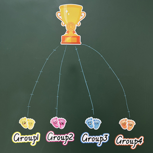 Primary school students' English class reward group competition reward mechanism magnetic paste black and white board teachers' teaching aids