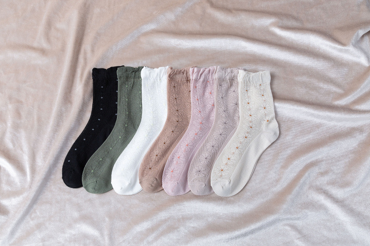 Floral lace socks NSFN49263