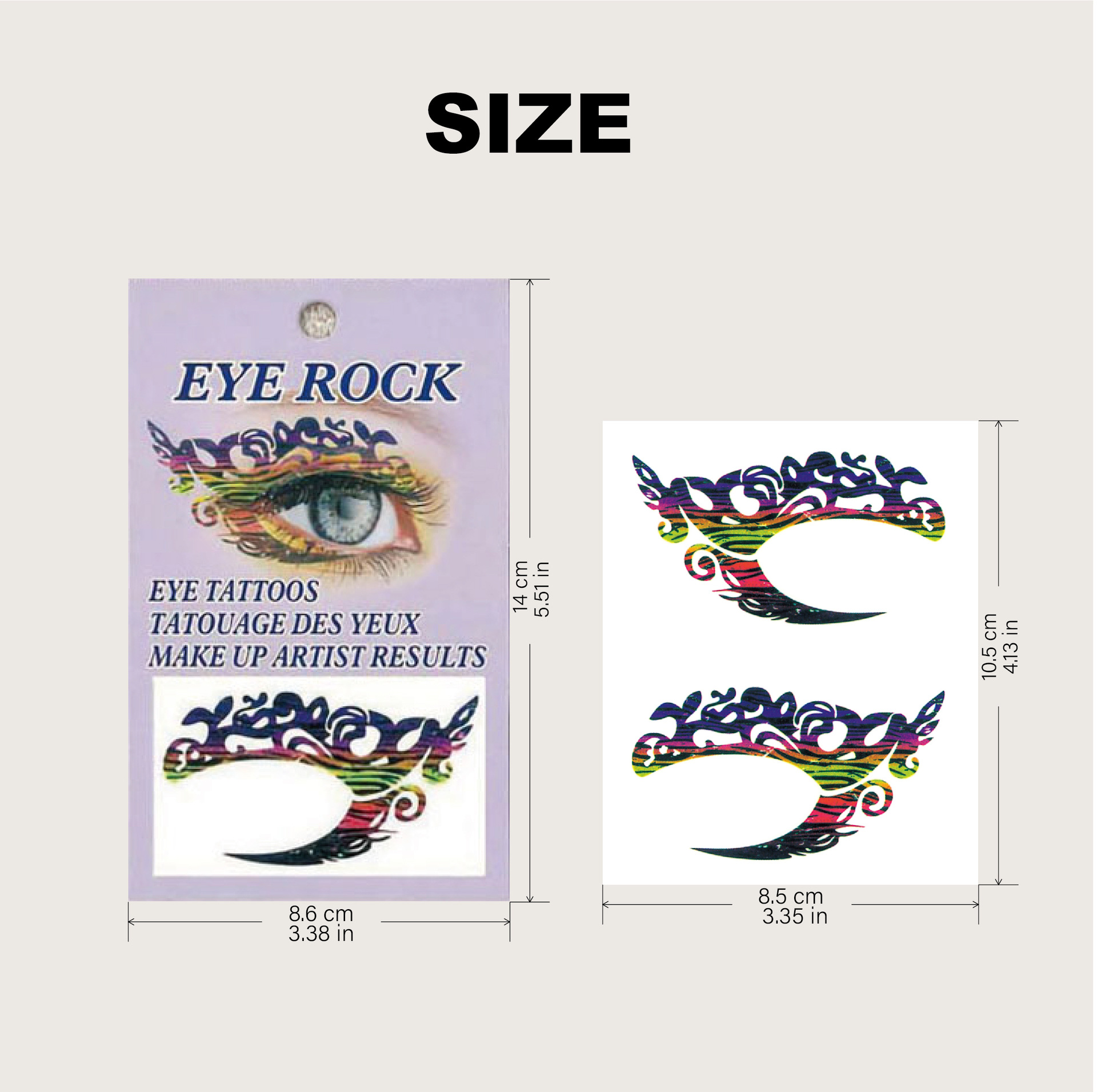 Sombra de ojos tatuaje pegatinas, Variedad encanto Smokey pegatinas