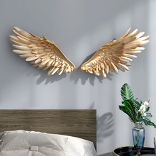 翅膀壁飾北歐客廳電視背景牆面裝飾掛件輕奢餐廳卧室羽毛裝飾壁掛