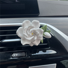 Hibiscus car air freshener flower aroma stone car air conditioner outlet clip small fresh decoration car air freshener 