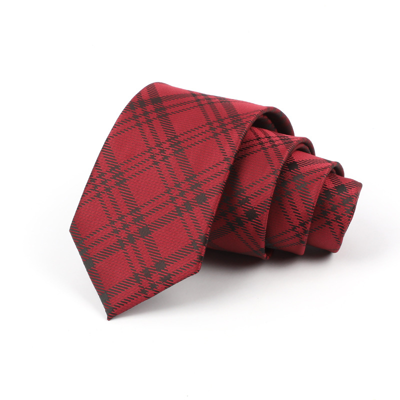 Corbata de hombre jacquard bordado 8CM poliéster seda corbata tejida hombre sentido superior l corbata logo diseño y producción