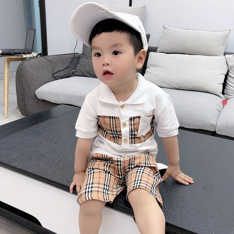 Boys summer short-sleeved suit 2019 summ...