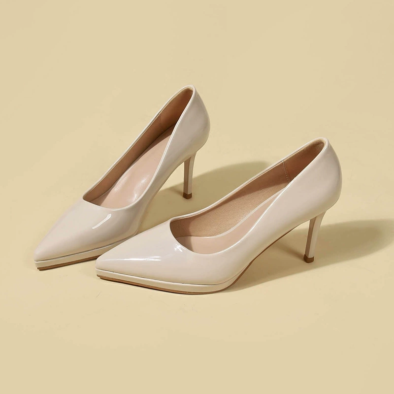 Sexy fashionable footwear pointy toe, shoes high heels, Korean style, bright catchy style