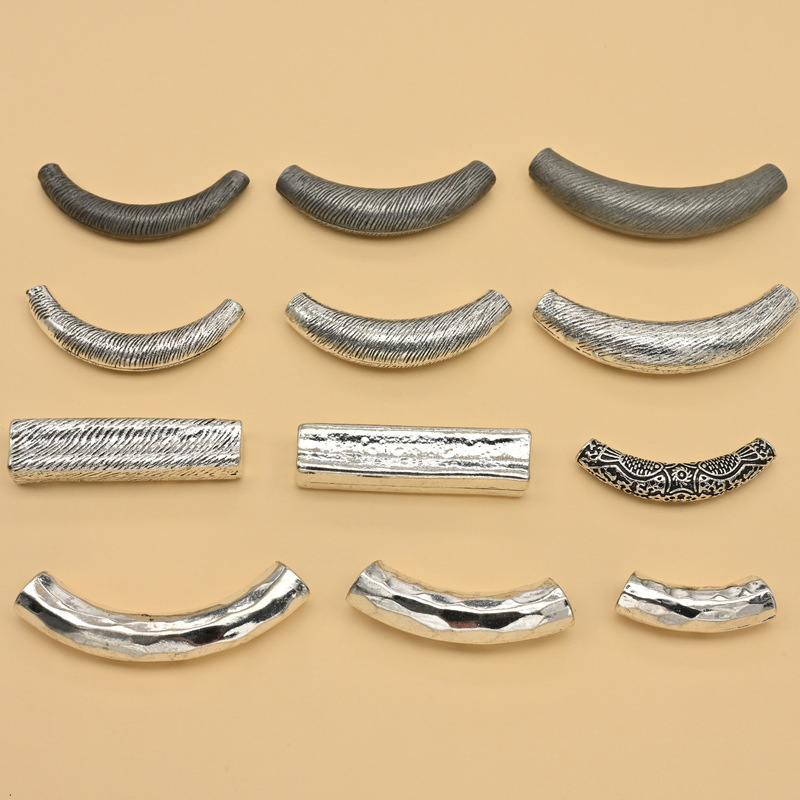 チベットシルバー曲管タイシルバージュエリーレトロペンダント diy 手作りネックレスブレスレット織りペンダント古代シルバーアクセサリーアクセサリー|undefined