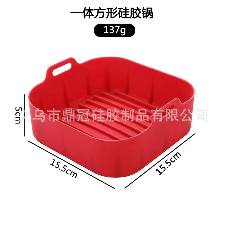 Silicona freidora de aire silicona hornear pan cuadrado microondas horno asado pollo bandeja cuadrada para hornear al por mayor