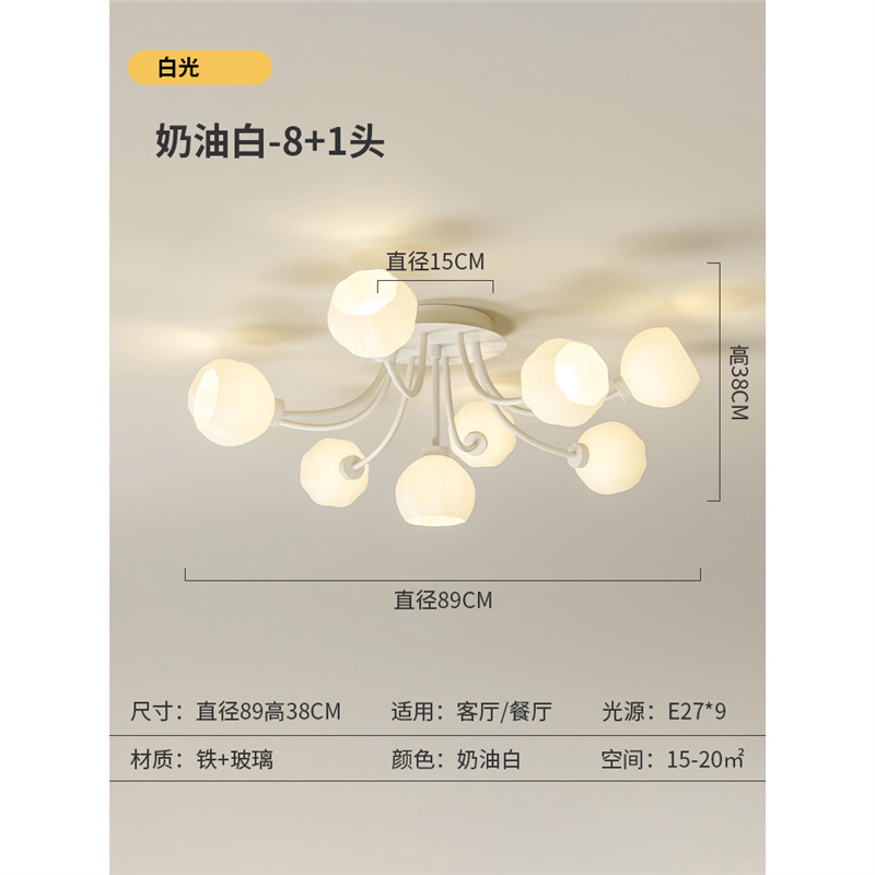 풀 스펙트럼·눈 보호-크림 화이트-9 헤드-3색 조광 20W/헤드