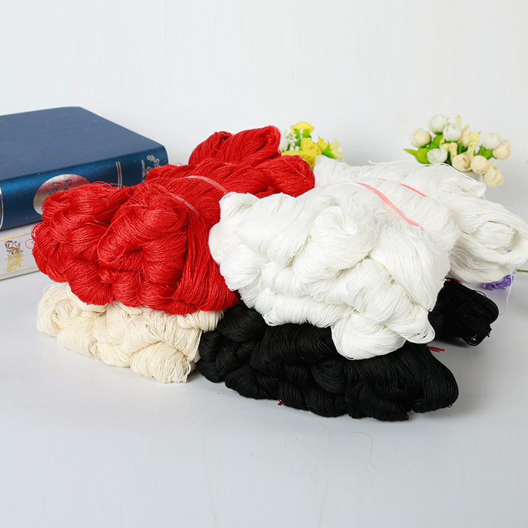 자수 깔창용 두꺼운 실, 흰색 외국실, 구식 면사, 폴리에스터 이불실