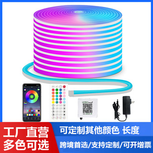 跨境热卖款612霓虹RGB柔性灯条遥控蓝牙APP智能双控制LED灯带套装-阿里巴巴