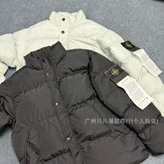 STONE FW24岛家经典复古街头徽章刺绣纯色棉服男女同款欧码面包服