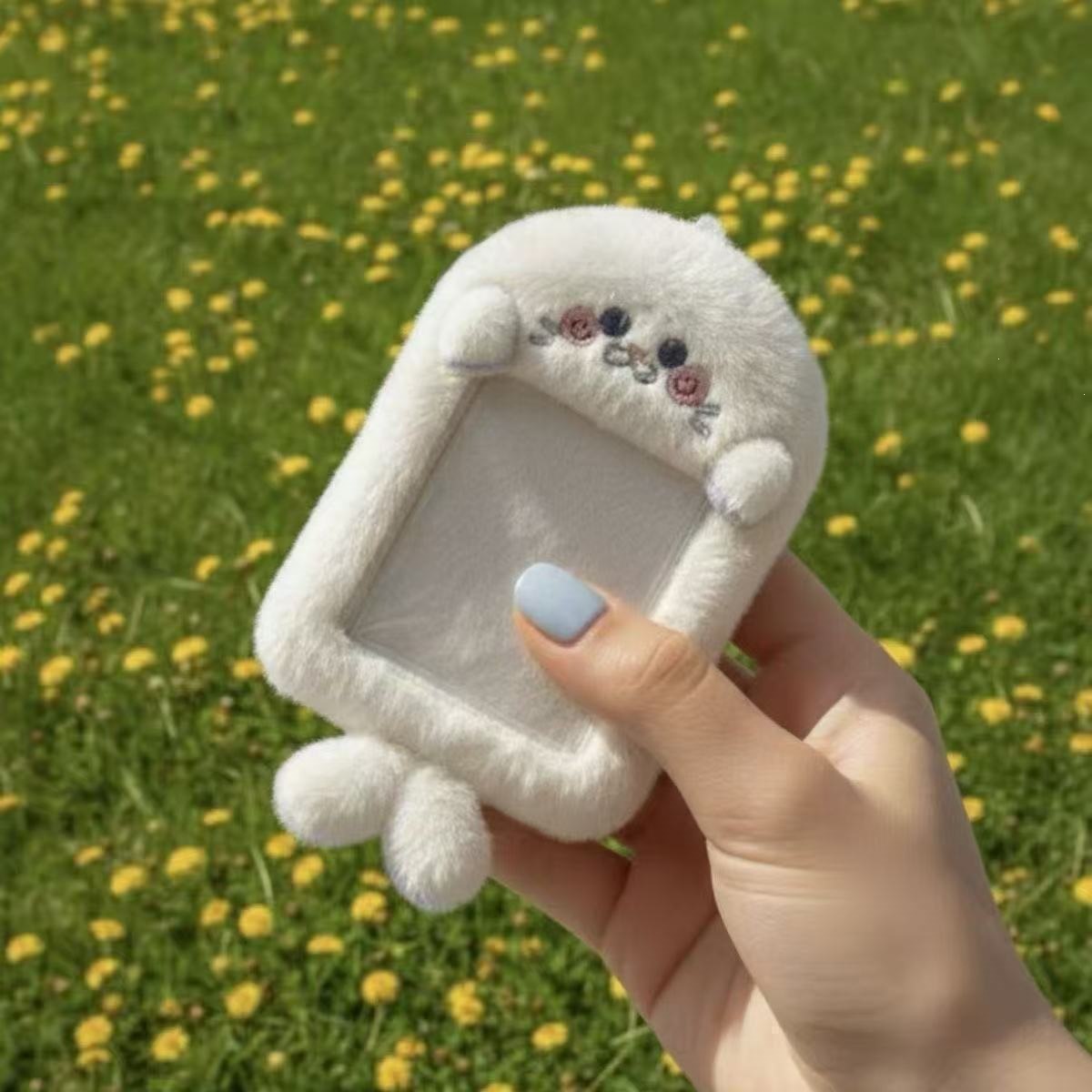 Cute ángel cerdo de peluche 3 pulgadas tarjeta de visualización tarjeta de estudiante colgante tarjeta de comida cubierta protectora