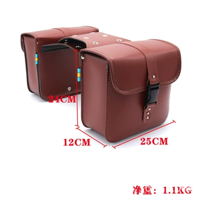 Saddlebag, Side Pouch, Side — Motorcycle Safety Supplies - 20-brown-rubber-buckle-pair