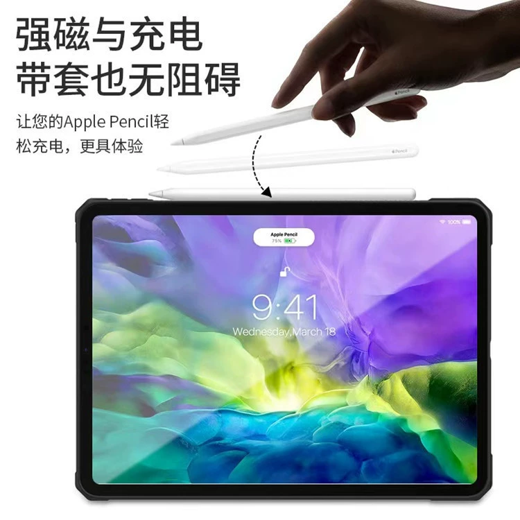 Применимый защитный комплект для iPad Pro 11 дюймов AIR4/5 из прозрачного акрила, прочное основание 10.2, мягкий край, чехол 12.9