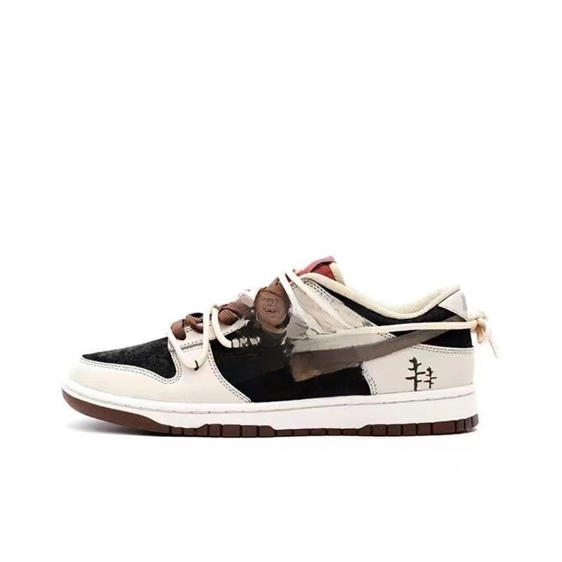 Putian Shoes High Version Pure Original Dunk Deconstructed Shoelaces Tower Rabbit Parallel Line Universe Exploration Campus Low-Top Sneakers