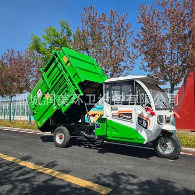 Self-loading electric three-wheeled garbage truck Elektrik zibil maşınları