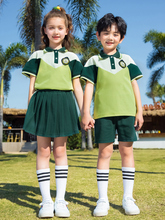 幼儿园园服夏季毕业照六一儿童演出班服英伦学院风短袖小学生校服